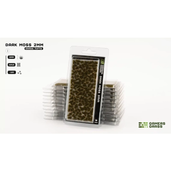 Gamers Grass Dark Moss – 2 mm (Wild) | 115 kępek mchu do modeli i dioram